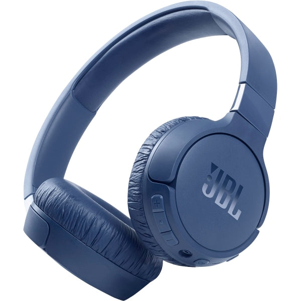 Fones de ouvido supra-auriculares Bluetooth JBL com cancelamento de ruído, azuis JBLT660NCBLUAM