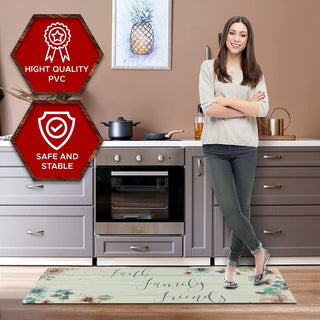 20" x 55" Chic Anti-Fatigue Memory Foam Kitchen Runner Mat (Faith Family Friends)