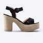 Jana Suede Espadrille Sandal Heels