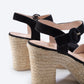Jana Suede Espadrille Sandal Heels