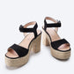 Jana Suede Espadrille Sandal Heels