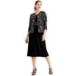 Vestido e jaqueta com glitter feminino Jessica Howard, tamanho 6, prateado