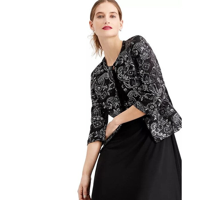 Vestido e jaqueta com glitter feminino Jessica Howard, tamanho 6, prateado