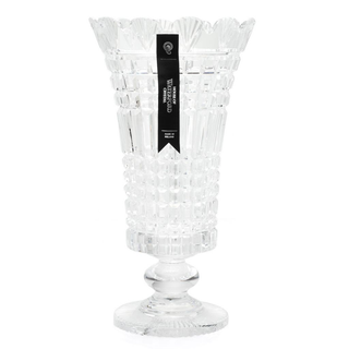 House of Waterford Grange Manor 13.5" Handmade Crystal Footed Vase