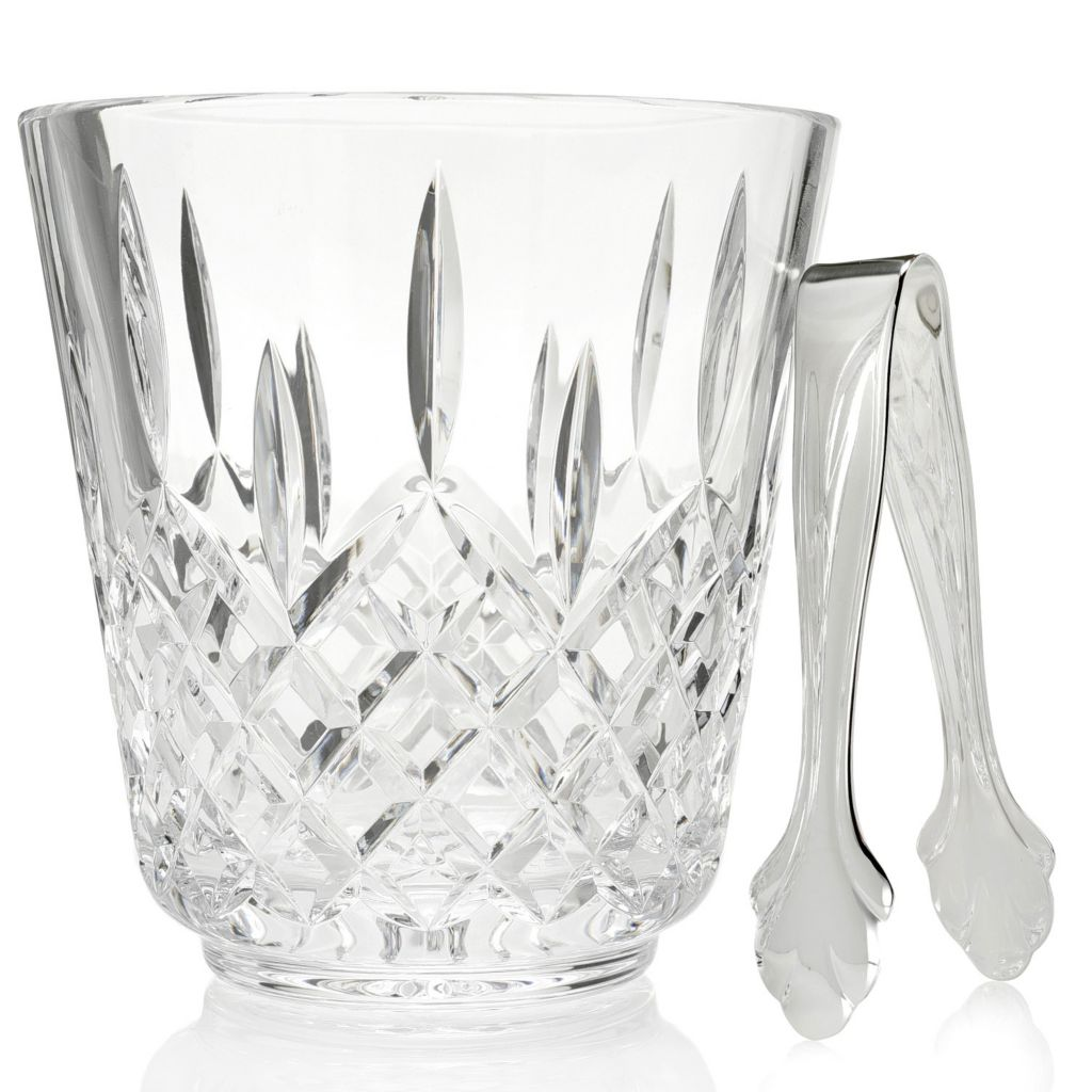 Waterford Crystal Lismore 7.5" Ice Bucket & Tongs
