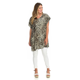 Kendall & James Animal Printed Dolman Sleeve Cover-up