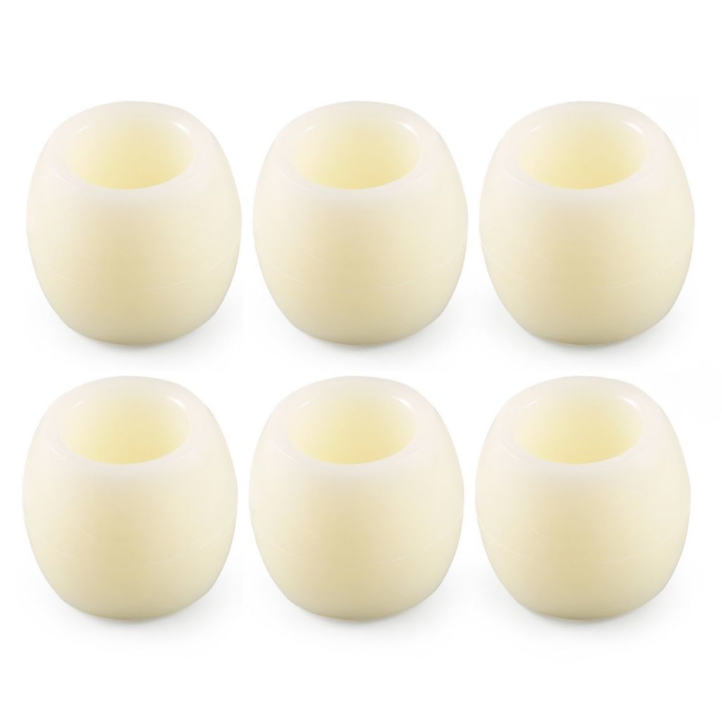 Set of 6 LED Battery Operated Barrel Candles