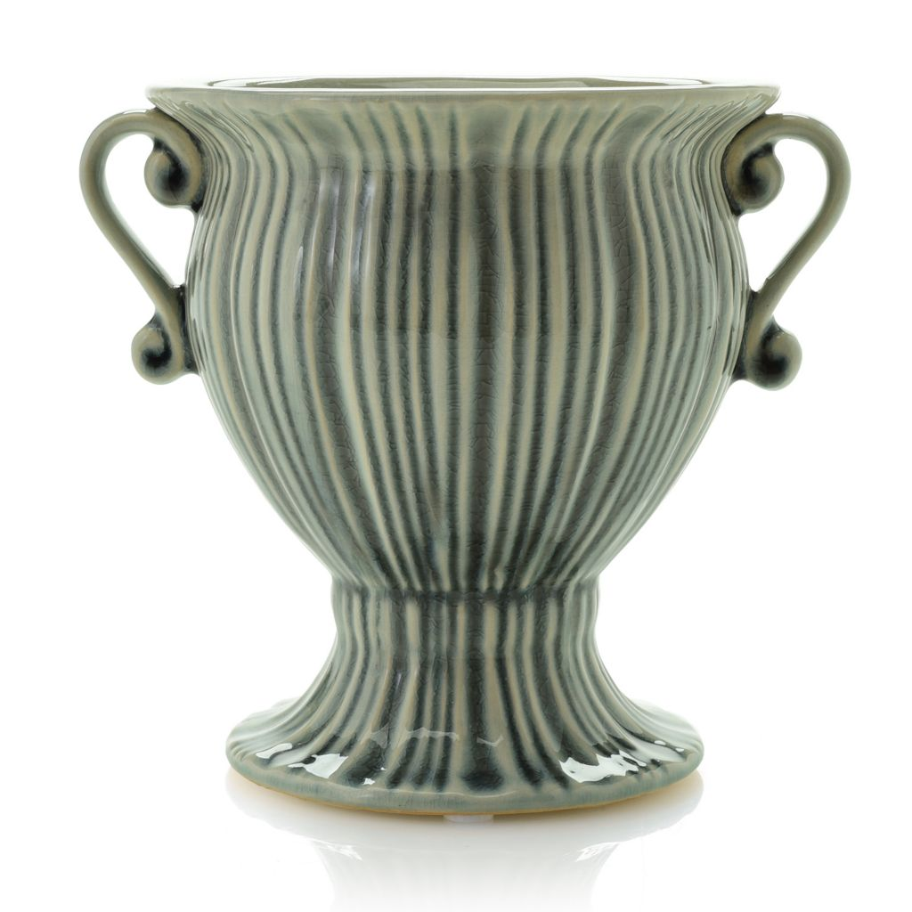 At Home w/ Jorge Parez French Market 6" Glazed Ceramic Flower Pot