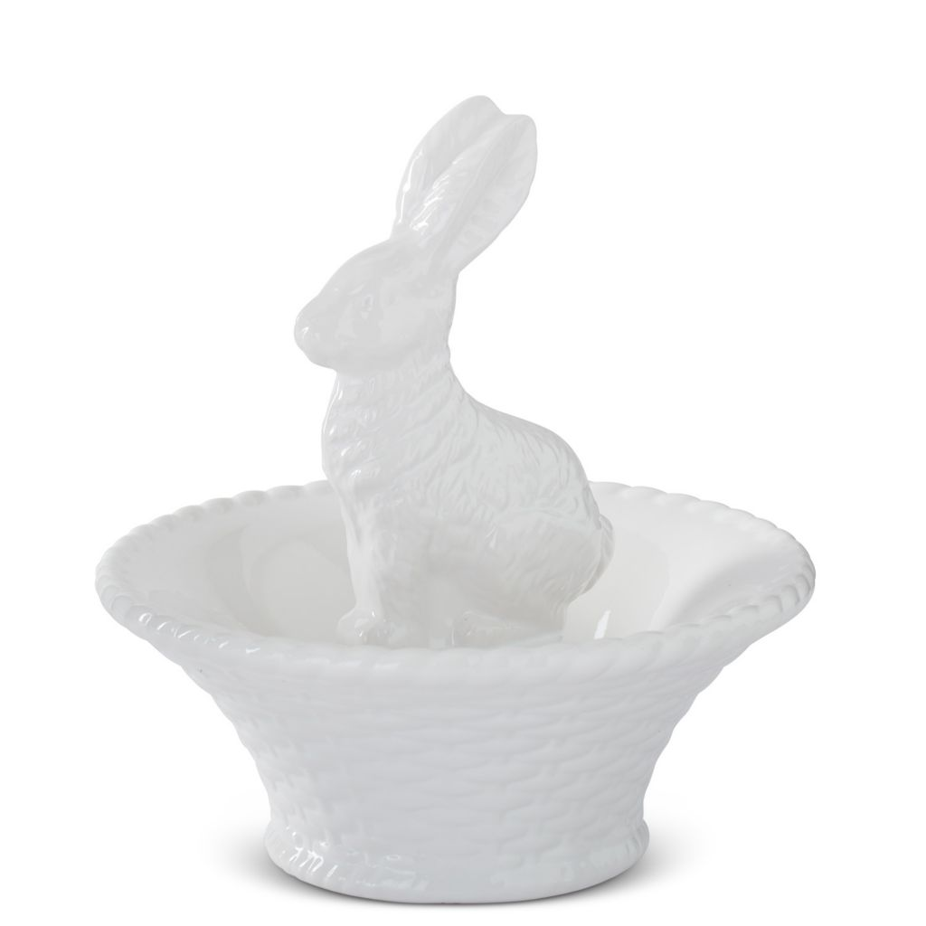 At Home w/ Jorge Parez Easter Parade 9.5" Bunny in Basket Bowl