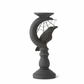 At Home w/ Jorge Parez 12" Matte Black Halloween Moon Candlestick