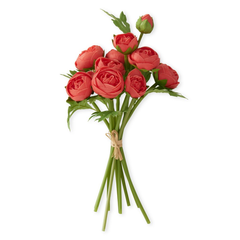 At Home w Jorge Perez 15 Real Touch Ranunculus Bundle 10 Stems