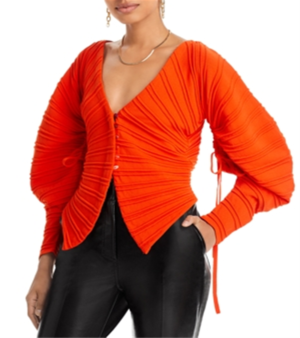 Cardigan de malha Cult Gaia Blair laranja tamanho G