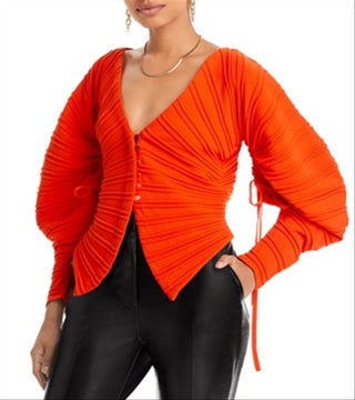 Cardigan de malha Cult Gaia Blair laranja tamanho G