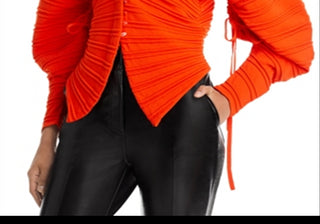 Cardigan de malha Cult Gaia Blair laranja tamanho G