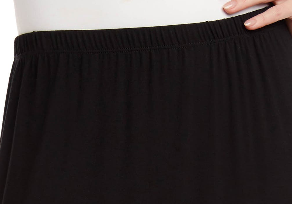 Saia midi feminina Karen Kane em camadas, preta, tamanho G