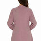 Cardigan feminino Frankie &amp; Pop com manga comprida e bolso frontal, rosa, tamanho pequeno