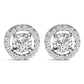 Men's 14K White Gold 1 3/4 Cttw Lab Grown Diamond Halo Cufflink