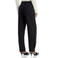 Calça assimétrica listrada Lucy Paris, cor carvão