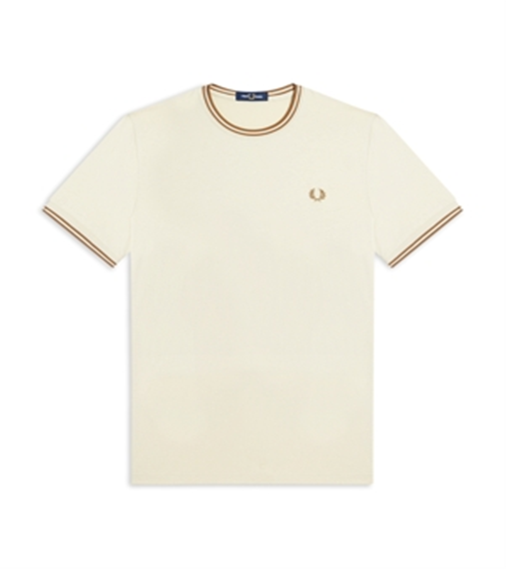 Camiseta Fred Perry Twin Tipped Manga Curta Rosa Tamanho XXL