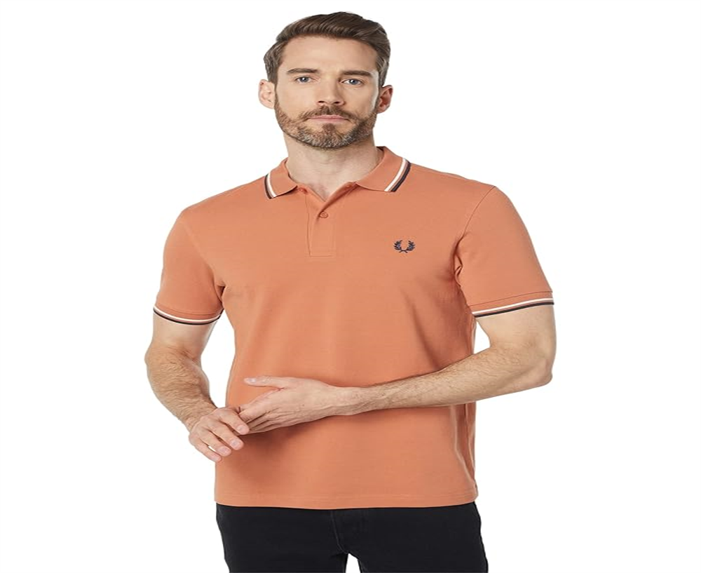 Camisa Fred Perry Twin Tipped Marrom Tamanho GG