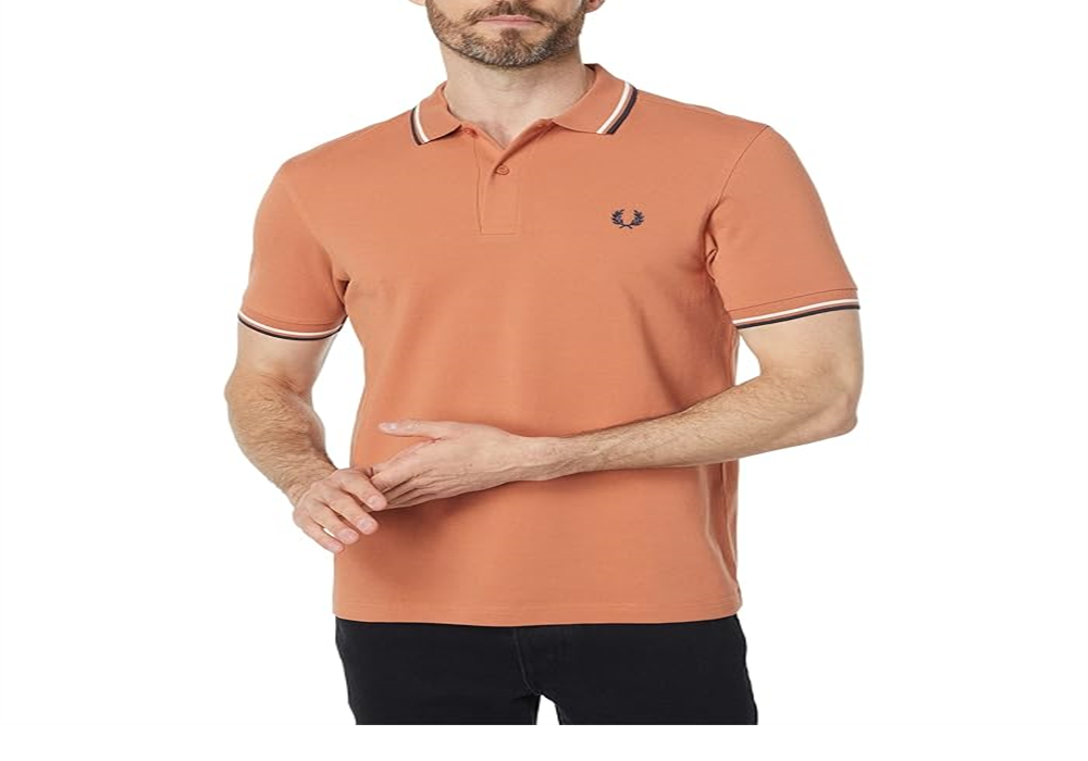 Camisa Fred Perry Twin Tipped Marrom Tamanho GG