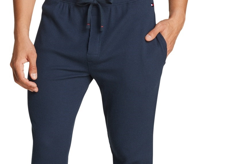 Calça de moletom Tommy Hilfiger Modern Essentials Relaxed Fit masculina, azul marinho, tamanho médio