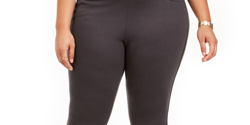 Leggings femininas de malha ponteada com cós largo e estilo plus size da Style &amp; Co