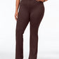 Calça Bootcut Plus Size Petite Feminina Style &amp; Co Marrom Tamanho Petite Pequeno