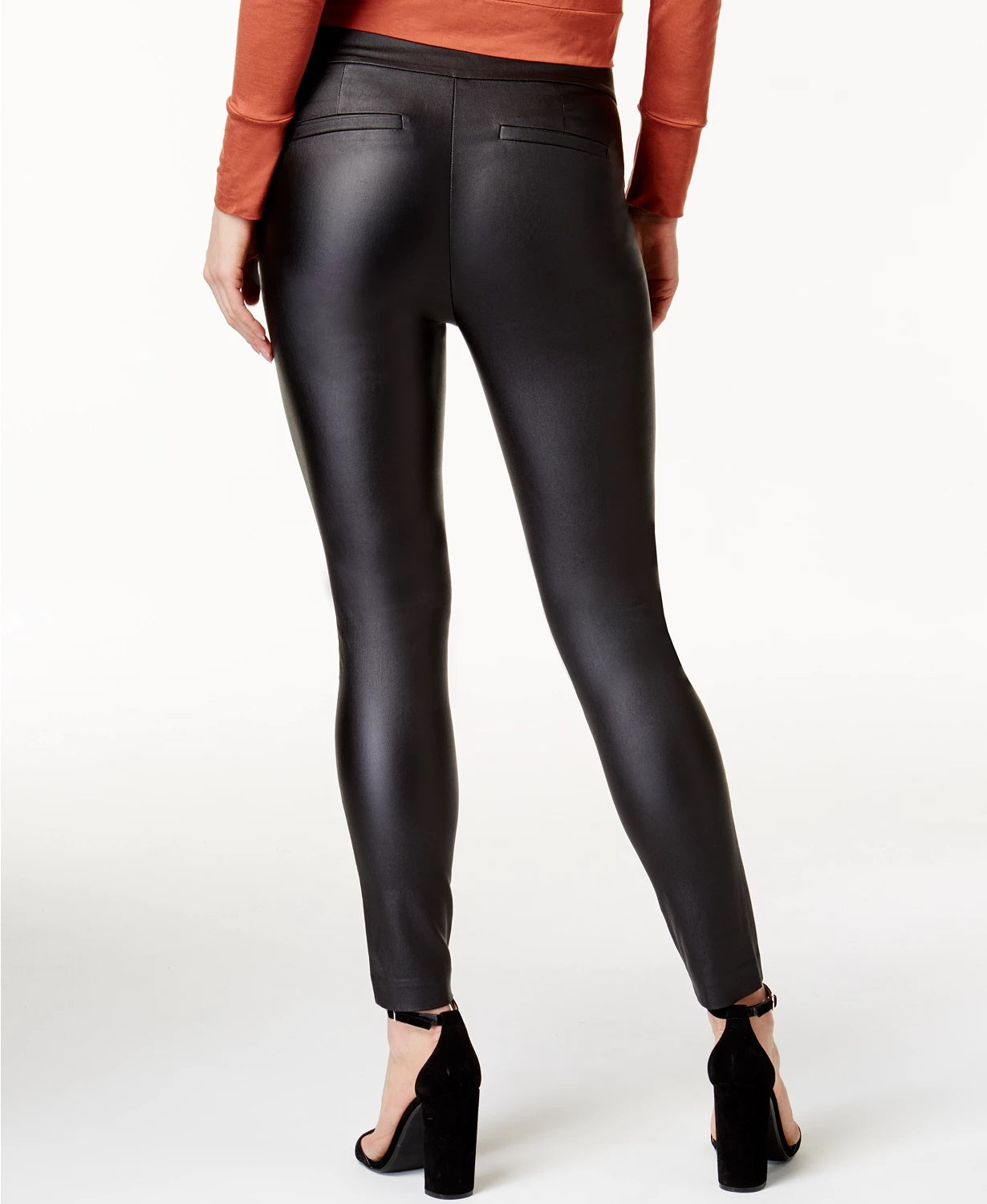 Calça legging skinny casual feminina Bar III, preta, tamanho pequeno