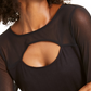 Top Petite Illusion Feminino INC International Concepts Preto Tamanho Pequeno Grande