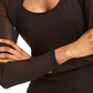 Top Petite Illusion Feminino INC International Concepts Preto Tamanho Pequeno Grande