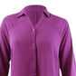 Camisa túnica feminina Alfani Roll-Tab rosa tamanho médio