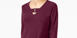 Alfani Feminino Keyhole Cano Alto-Baixo Médio