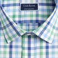 Camisa social masculina Club Room Classic Regular Fit Performance Multi Gingham Verde Tamanho 16X34X35