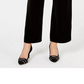 Calça feminina Alfani de veludo com perna larga, preta, tamanho grande