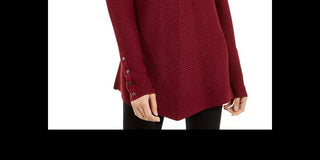 Suéter feminino metálico Alfani, tamanho X-G, vinho