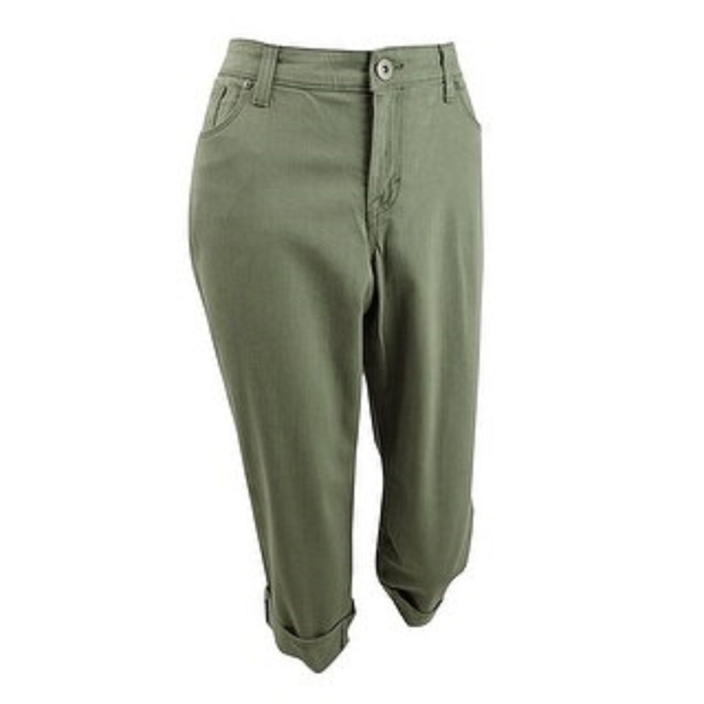 Jeans Capri Curvy-Fit Feminino Estilo &amp; Co, Verde, Tamanho 2 P