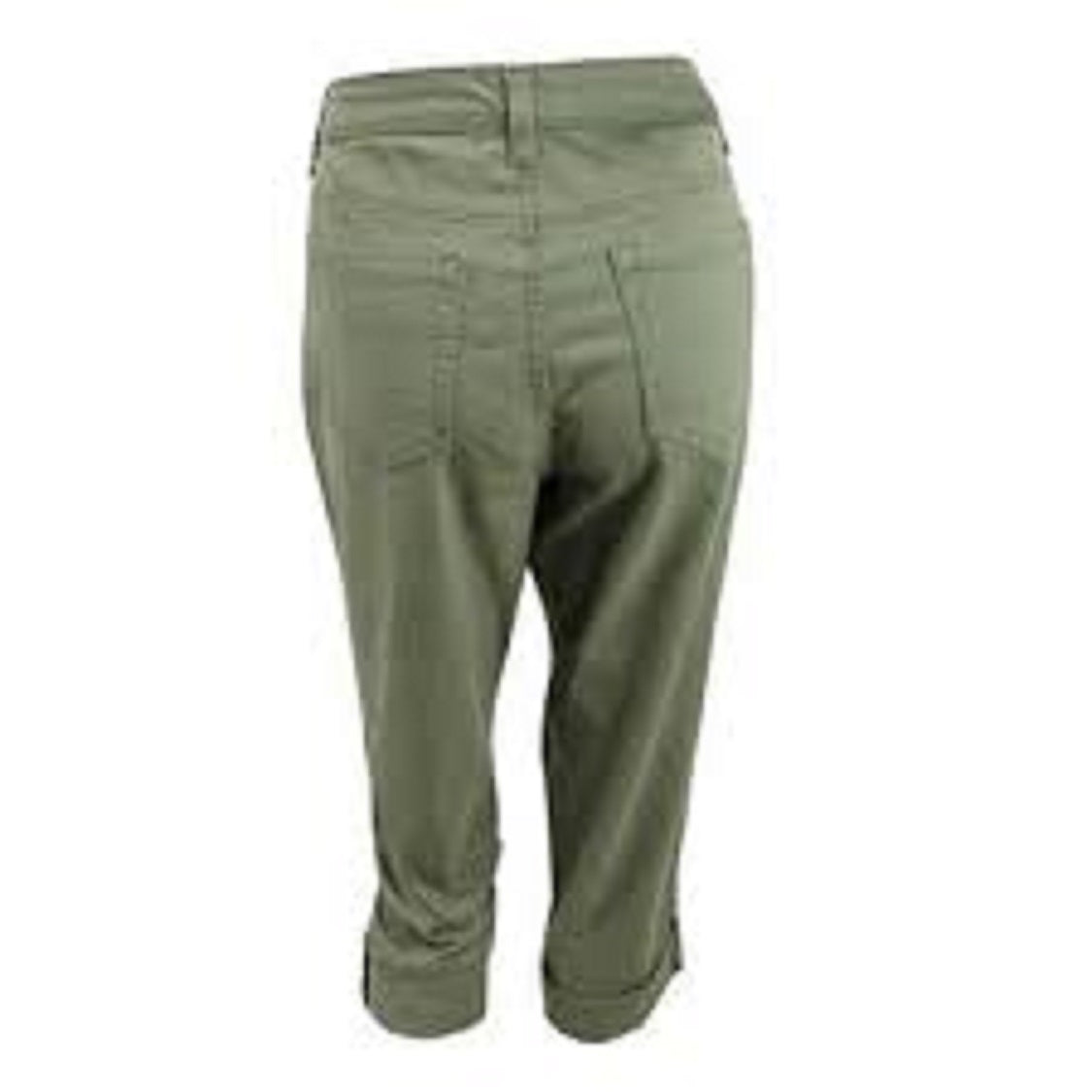 Jeans Capri Curvy-Fit Feminino Estilo &amp; Co, Verde, Tamanho 2 P