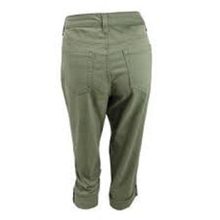 Jeans Capri Curvy-Fit Feminino Estilo &amp; Co, Verde, Tamanho 2 P