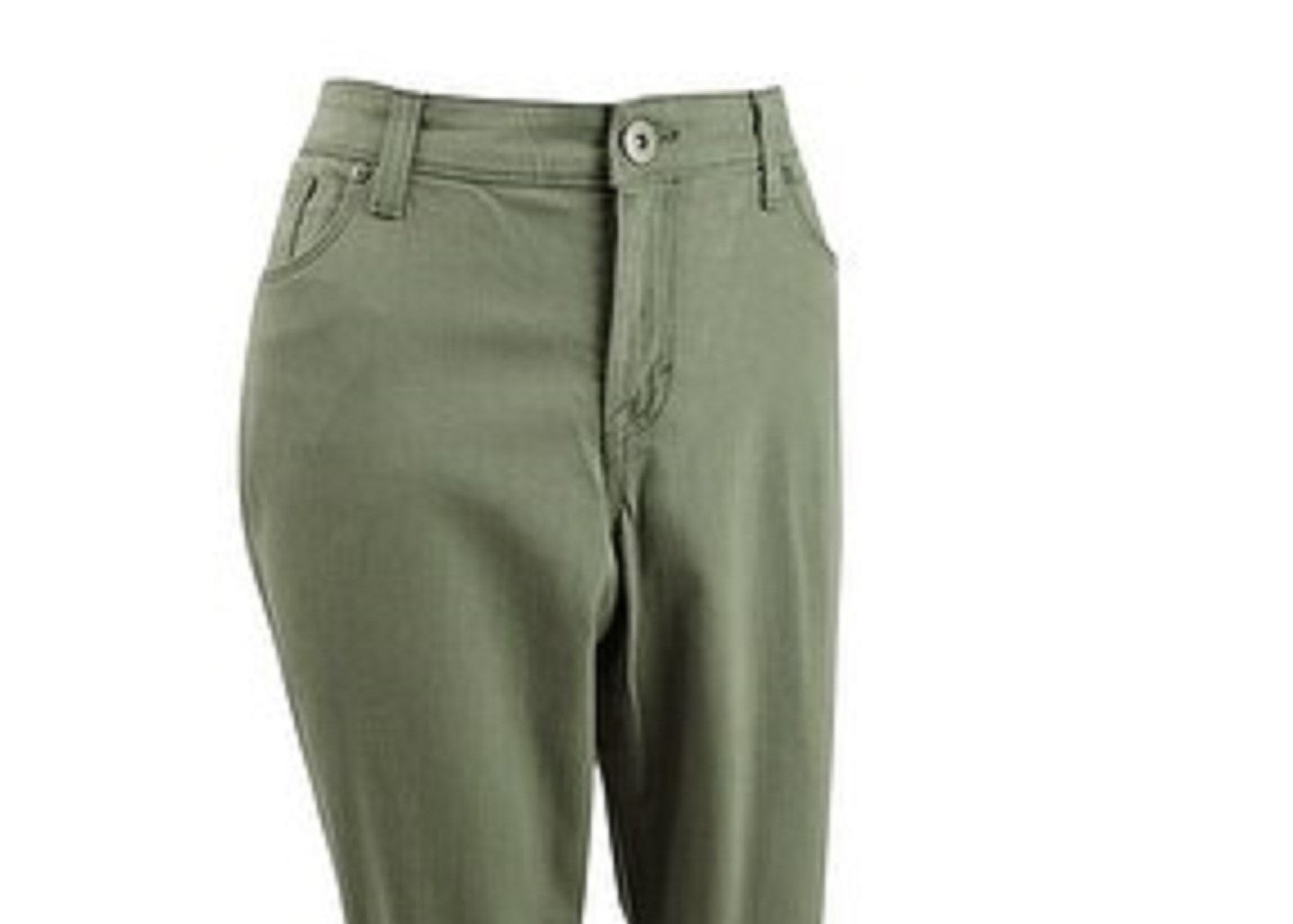 Jeans Capri Curvy-Fit Feminino Estilo &amp; Co, Verde, Tamanho 2 P