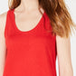 Blusa feminina Maison Jules com decote redondo, vermelha, tamanho pequeno