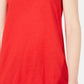 Blusa feminina Maison Jules com decote redondo, vermelha, tamanho pequeno