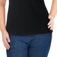 Camisola curta sem mangas feminina Maison Jules, preta, tamanho grande
