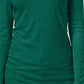 INC International Concepts Feminino Gola Alta em Malha Canelada Verde Tamanho XX-G