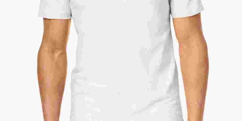 Camiseta masculina Club Room Performance com gola redonda, branca, tamanho extragrande