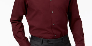 Camisa Alfani Masculina Moderna Stretch Lisa Vermelha Tamanho XX-G