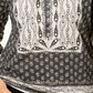 Blusa feminina plus size de algodão com estampa mista e estampa camponesa, estilo &amp; co, preta, tamanho 0X