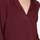 Charter Club Blusa feminina manga 3/4 vinho tamanho pequeno