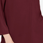 Charter Club Blusa feminina manga 3/4 vinho tamanho pequeno