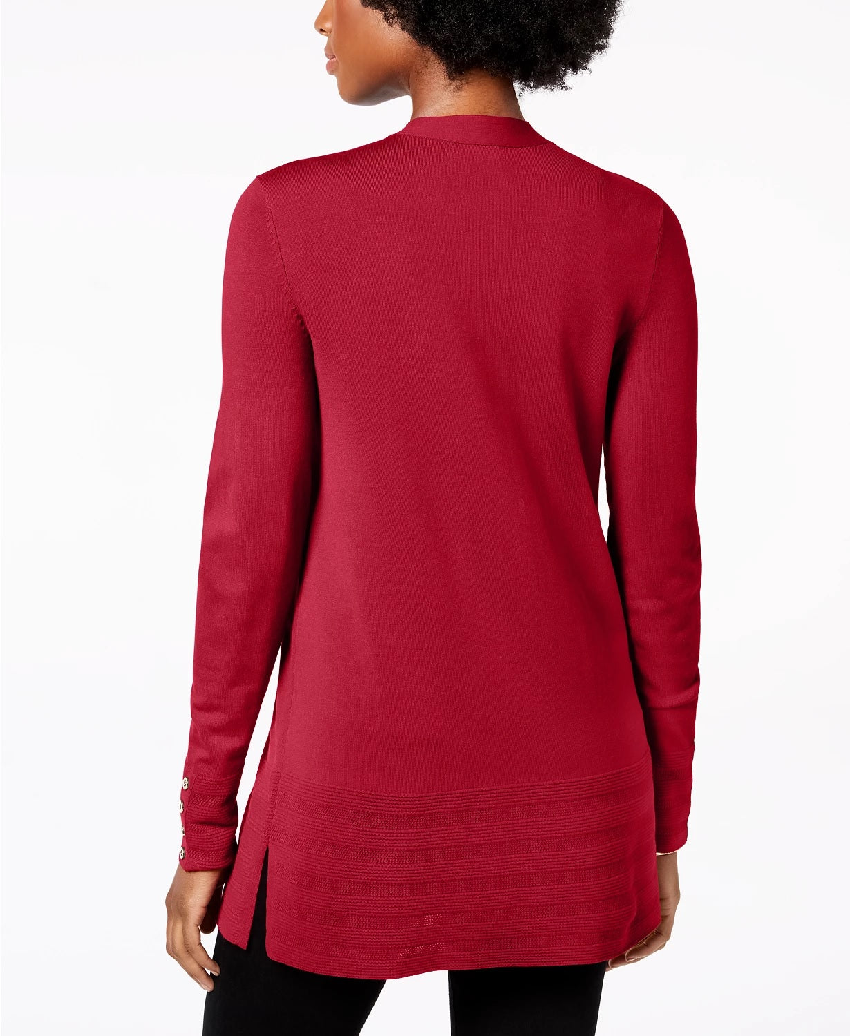 Cardigan feminino Charter Club com frente aberta, vermelho, tamanho XX-G